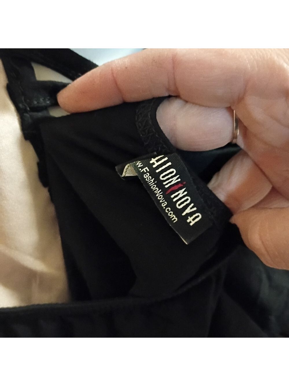2/$10 Vintage Fashion Nova Black And Beige Bodysuit Medium - Picture 11 of 12